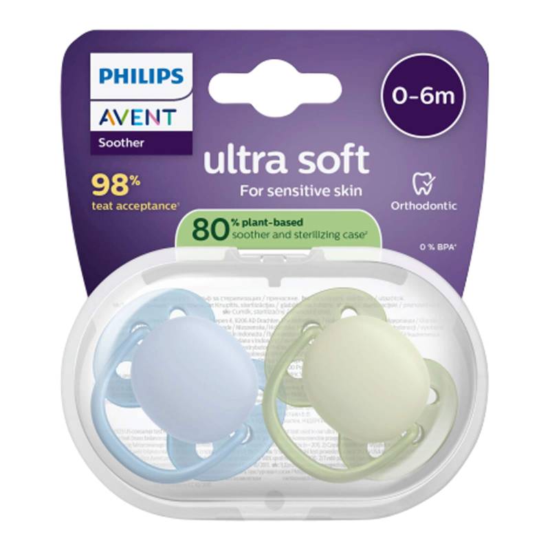 Philips Avent 2er-Pack Schnuller ultra soft, 0-6M Philips Avent 2er-Pack Schnuller ultra soft, 0-6M von Philips Avent