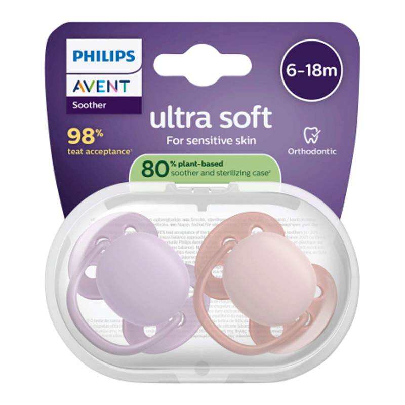 2er-Pack Schnuller ultra soft, 6-18M