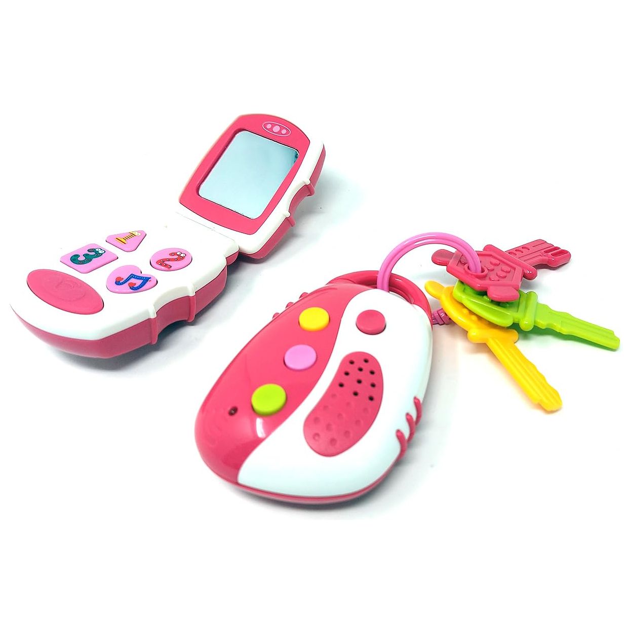 2in1 Kinder Handy & Autoschüssel mit lustigen Melodien und Geräuschen