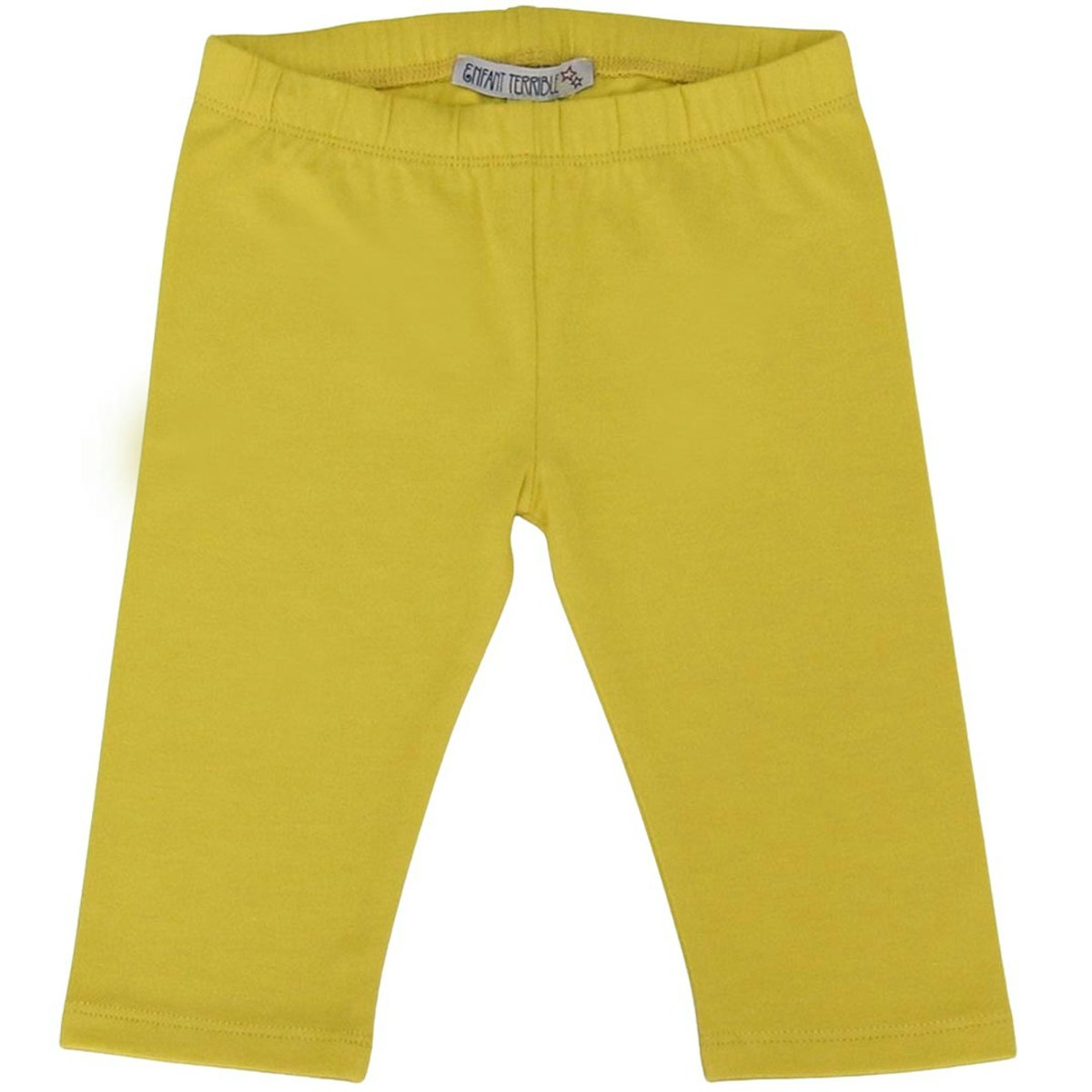 3/4 Leggings uni in limonen-gelb 86/92