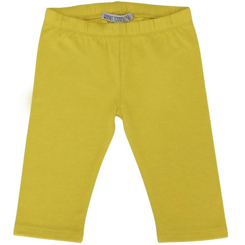 3/4 Leggings uni in limonen-gelb 86/92