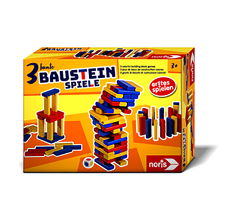 3 bunte Bausteinspiele