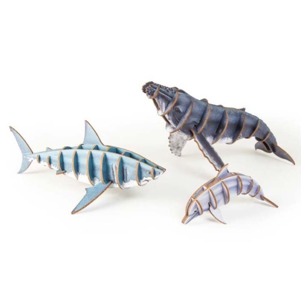 3D Bastelset Holzpappe: "Meerestiere"