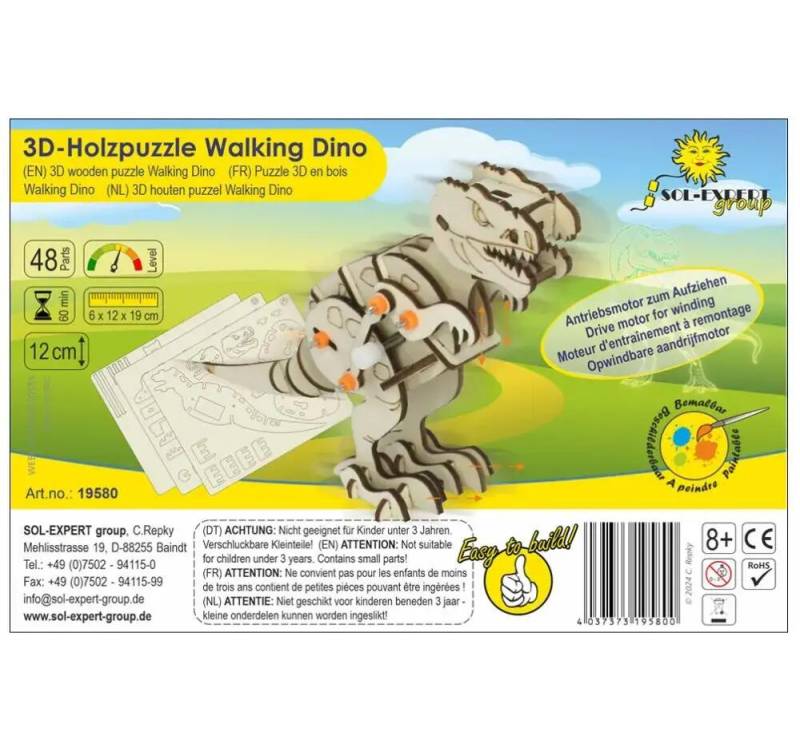 3D Holz Puzzle Funktionsmodell Walking Dino 3D Holz Puzzle Funktionsmodell Walking Dino