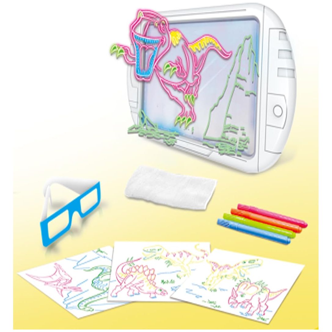 3D Mal Tablet mit 3D Brille und Neon Marker Stifte