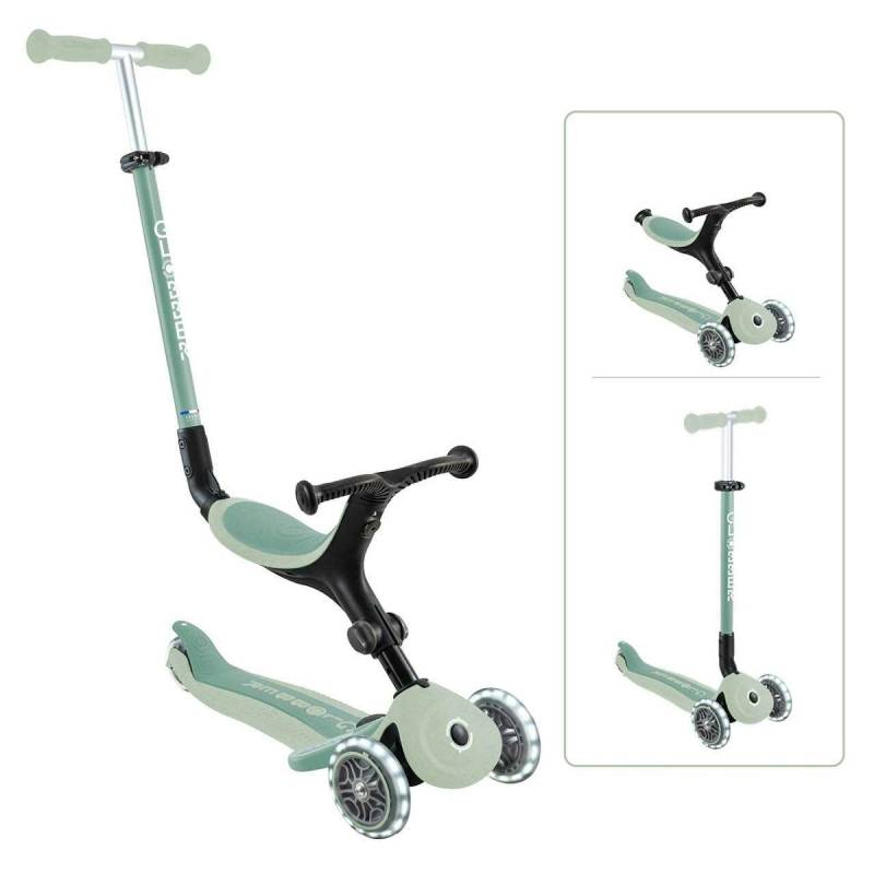 3in1 Kinderfahrzeug Globber Go-Up Active Lights Eco Pistazie ab 15 M