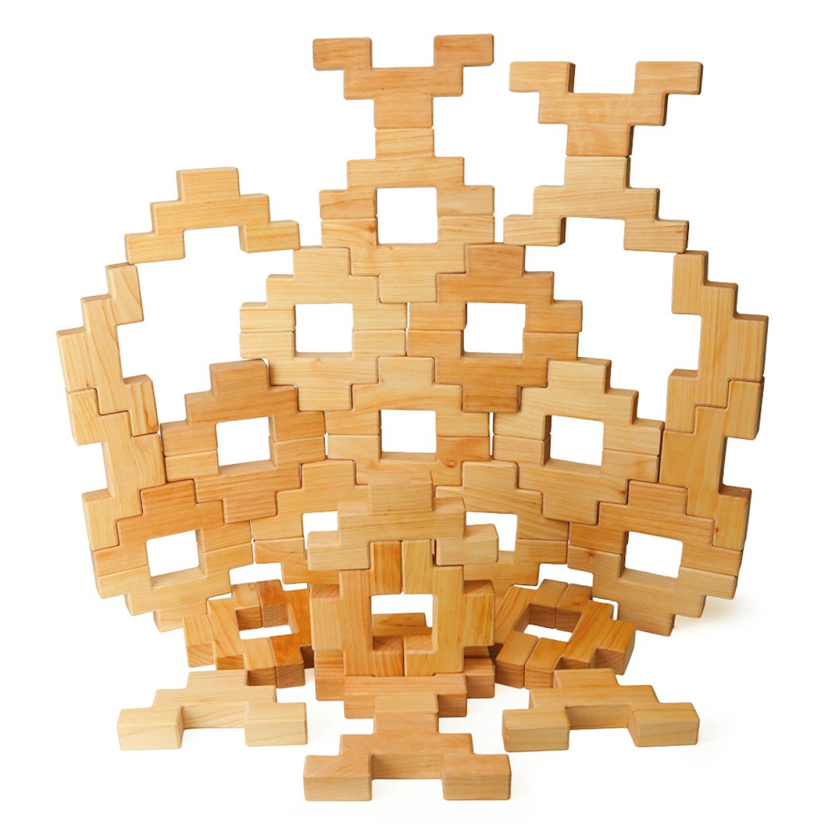 40 Treppenklötze natur im Holzrahmen 40 Treppenklötze natur im Holzrahmen