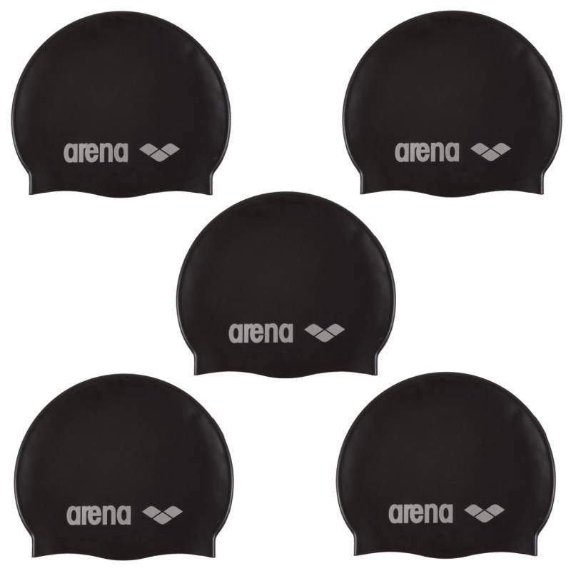 5x arena Badekappe Silicone black-silver 5x arena Badekappe Silicone black-silver
