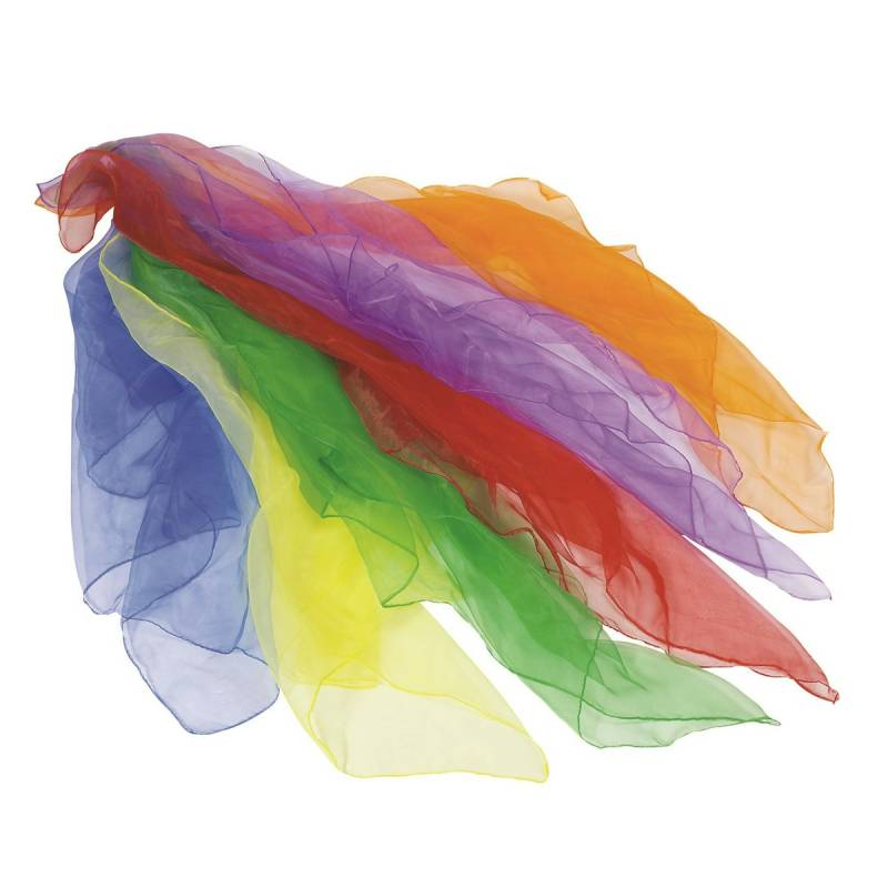 6 Stofftücher zum Jonglieren & Dekorieren