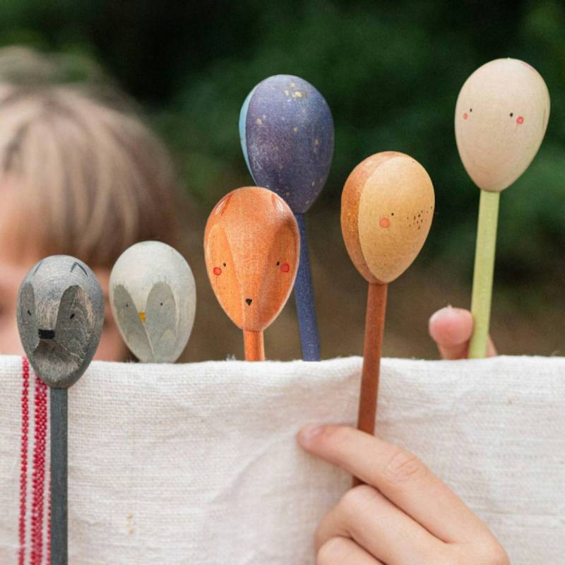 6 Zwillingsseelenpuppen inkl. Holzhalter 6 Zwillingsseelenpuppen inkl. Holzhalter