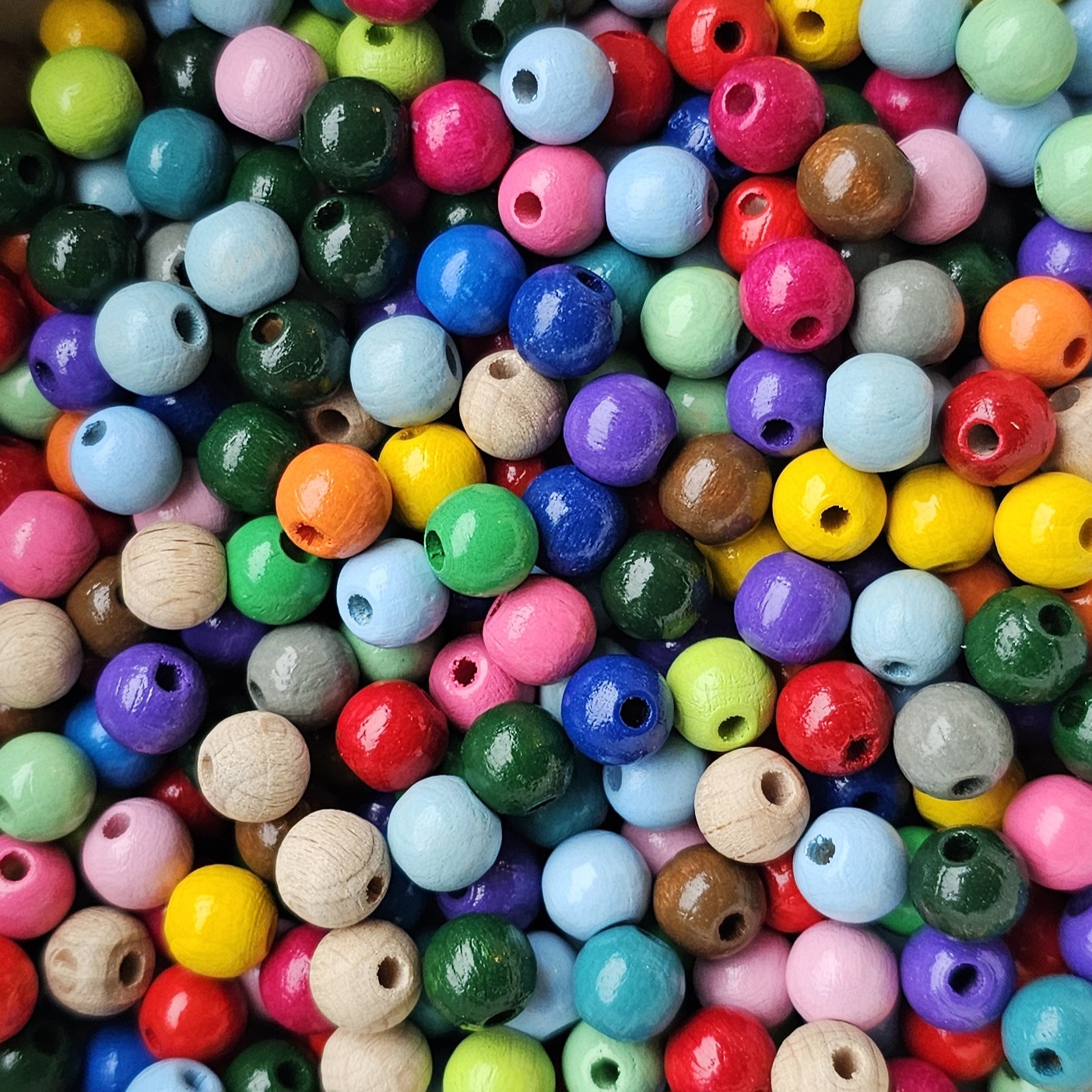 8mm Holzperlen-Mix  100g - SALE/ANGEBOT
