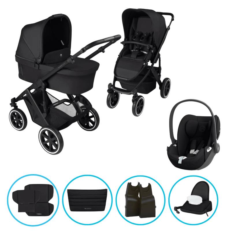 ABC Design Salsa 5 Air 3in1 Kinderwagen Set Coal inkl. Cybex Cloud T i-Size Sepia Black, ABC Design Adapter & gratis Zubehör ABC Design Salsa 5 Air 3in1 Kinderwagen Set Coal inkl. Cybex Cloud T i-Size Sepia Black, ABC Design Adapter & gratis Zubehör
