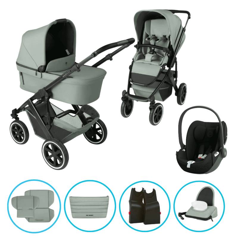 ABC Design Salsa 5 Air 7in1 Kinderwagen Set Pine inkl. Cybex Cloud T i-Size Sepia Black, ABC Design Adapter & gratis Zubehör ABC Design Salsa 5 Air 7in1 Kinderwagen Set Pine inkl. Cybex Cloud T i-Size Sepia Black, ABC Design Adapter & gratis Zubehör