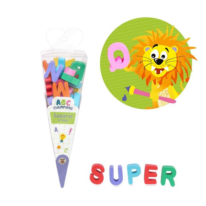 ABC Radierer Buchstaben 4,5x4,5x16,5cm Radierer, Anspitzer + Co.