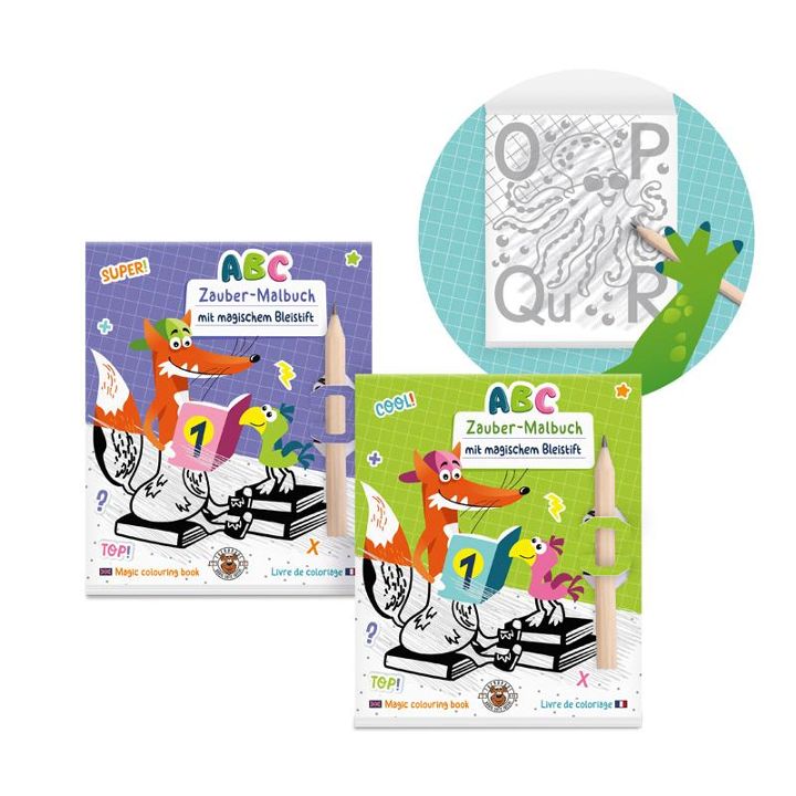 ABC Zauber-Malbuch mit Bleistift Grün 11x1x13cm Grün Papierwaren