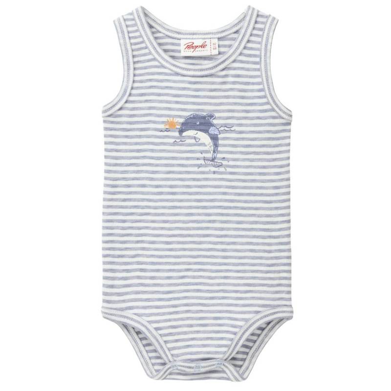 Ärmelloser Body blau gestreift 98/104