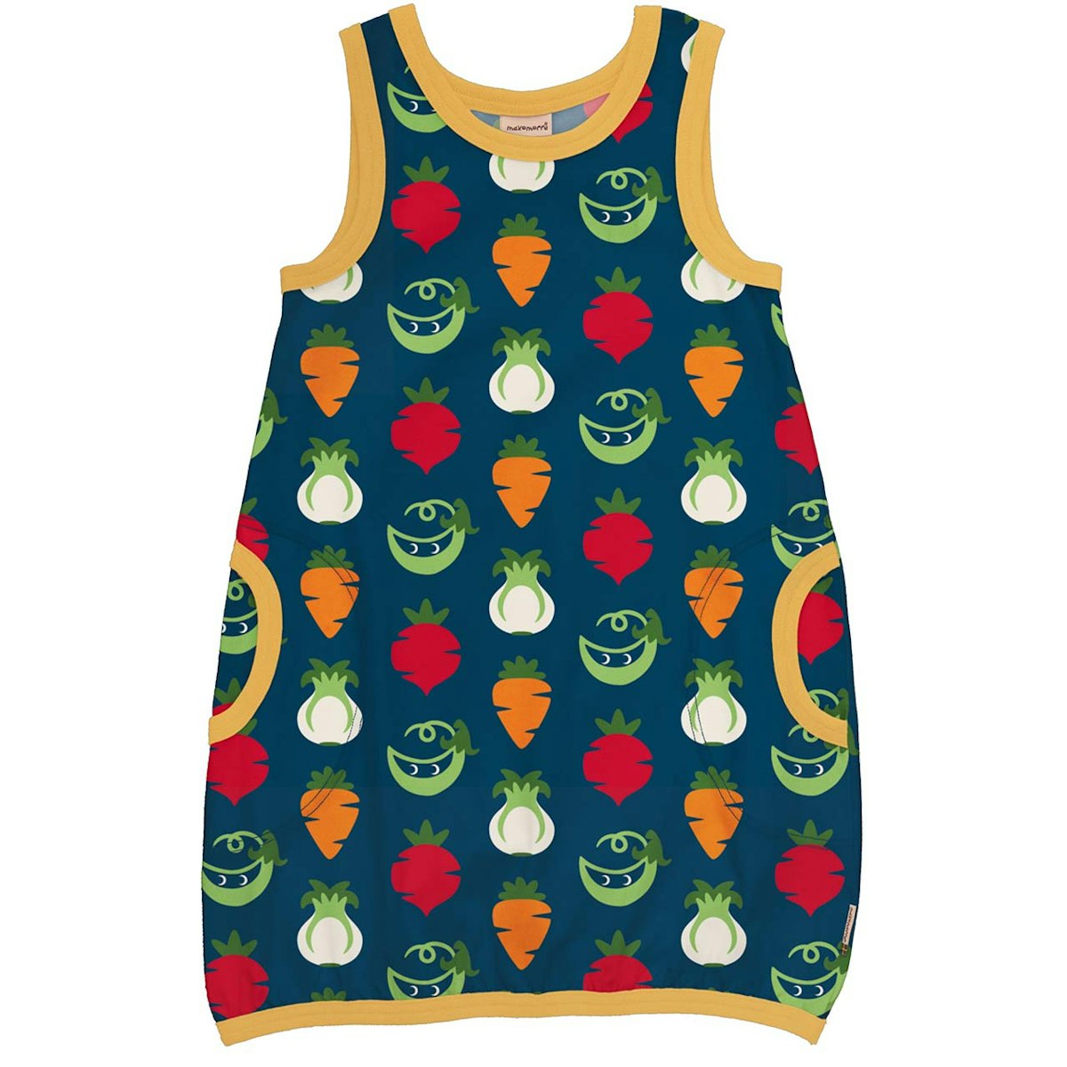 Ärmelloses Ballonkleid Gemüse navy 110/116