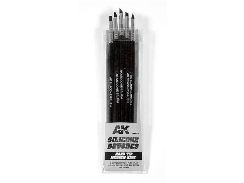 AK Interactive Silicone Brushes Hard Tip Medium Size Pinsel AK9088 AK Interactive Silicone Brushes Hard Tip Medium Size Pinsel AK9088