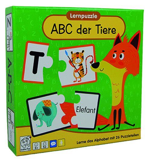 Abc der Tiere - Lernpuzzle, 52 Teile