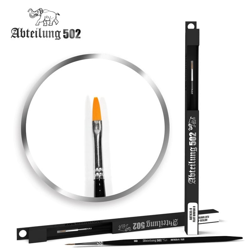 Abteilung 502 Flat Brush 8 Synthetic Pinsel Malerei Malen Modellbau