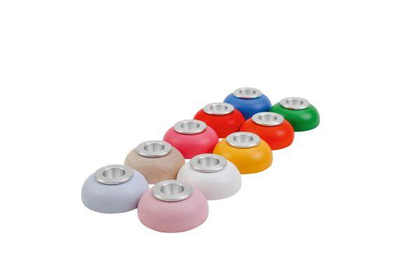 Ahrens Holzspielzeug - Kerzenständer rund Holz m.Alu-Einsatz