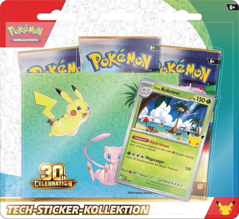 Amigo - Pokémon 30 Jahre Sammelkarten Tech-Sticker Amigo - Pokémon 30 Jahre Sammelkarten Tech-Sticker