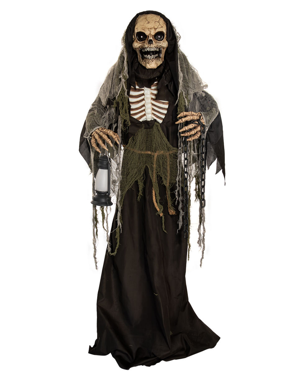 Animierter Medieval Reaper mit Laterne & Kette 170cm