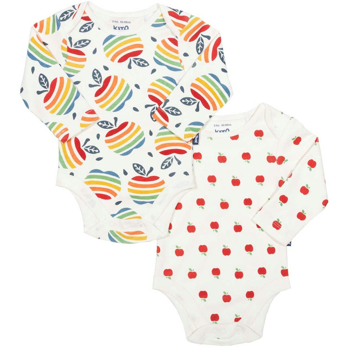 Apfel Babybody langarm Doppelpack 74/80