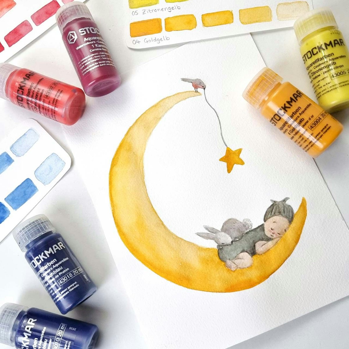 Aquarellfarben im Starter Paket – 6 Farben