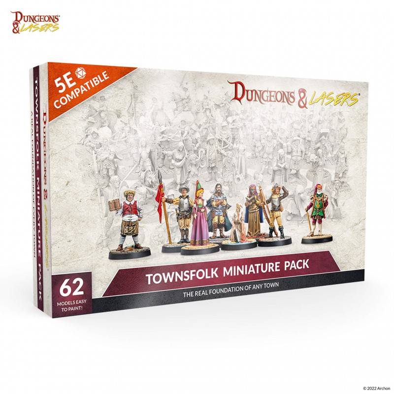 Archon Studio Dungeons & Lasers Townsfolk Minature Pack Gelände Terrain
