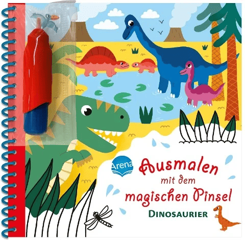 Arena Verlag - Ausmalen mit dem magischen Pinsel – Dinosaurier