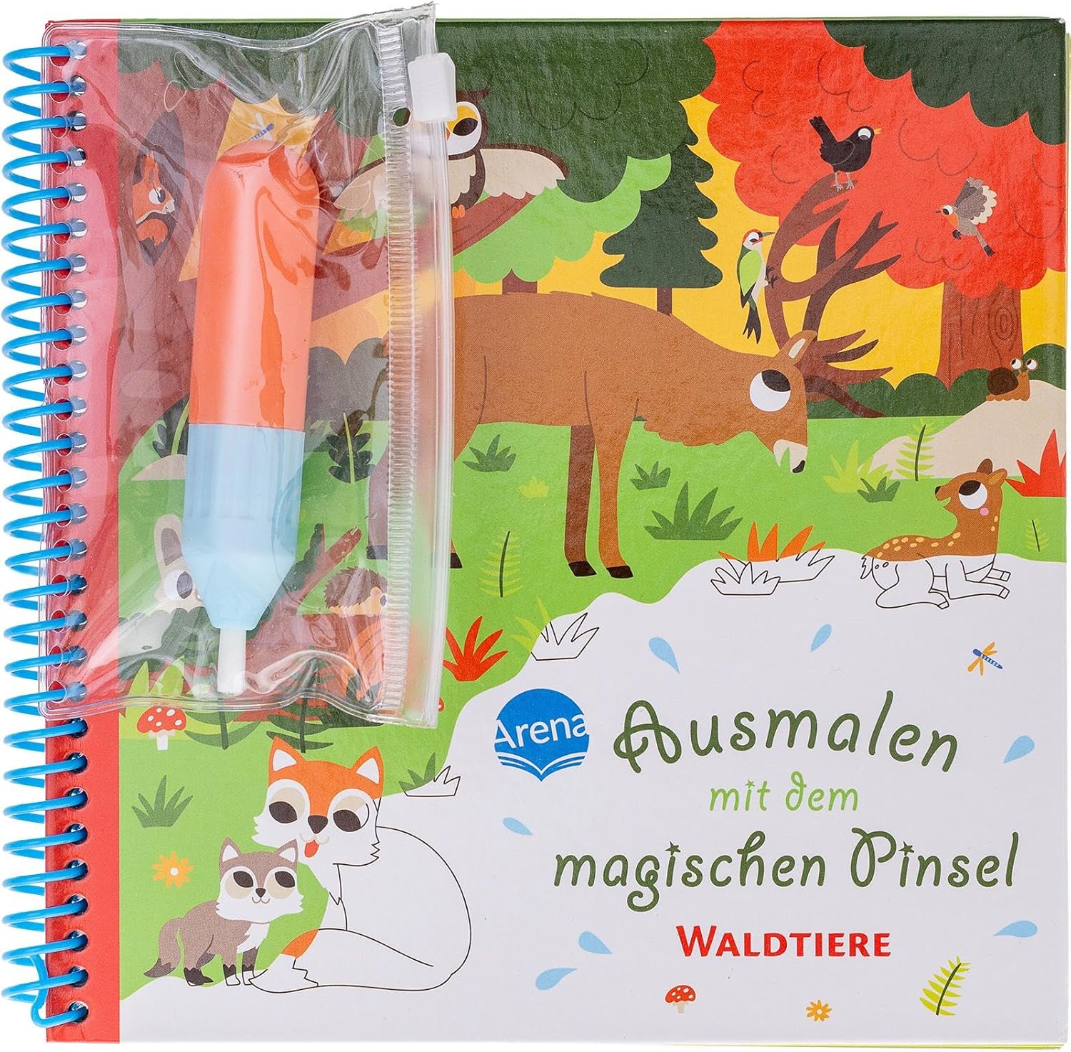 Arena Verlag - Ausmalen mit dem magischen Pinsel. Waldtiere Arena Verlag - Ausmalen mit dem magischen Pinsel. Waldtiere