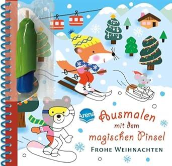Arena Verlag - Frohe Weihnachten, Ausmalen mit dem magischen Pinsel. Frohe Weihnachten