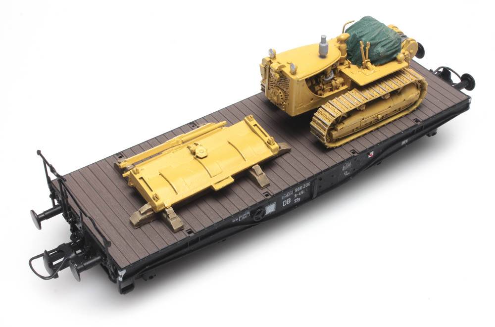 Artitec Baustellentransport mit Planierraupe DB Epoche III H0 Modelleisenbahn