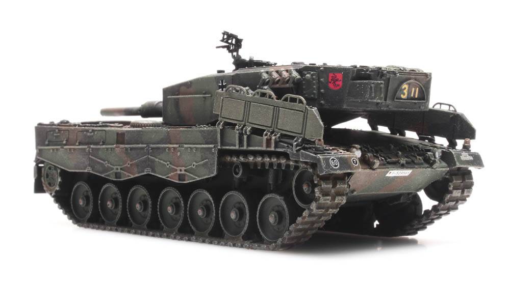 Artitec Leopard 2A4 Flecktarnung Eisenbahntransport H0 Modelleisenbahn