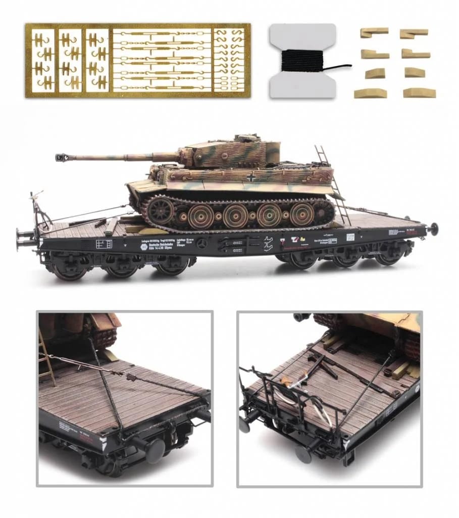 Artitec Satz von elastischen Ketten, Haken und Keilen H0 Modelleisenbahn