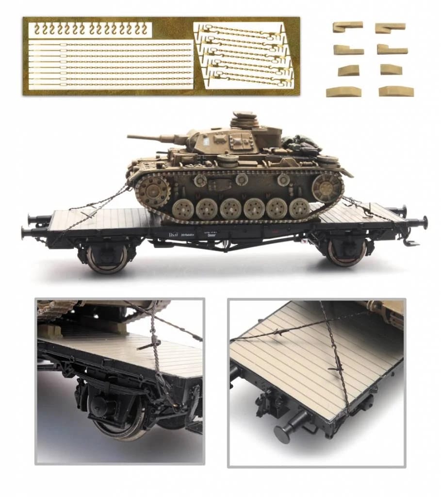 Artitec Satz von kleinen Ketten, Haken und Keilen H0 Modelleisenbahn