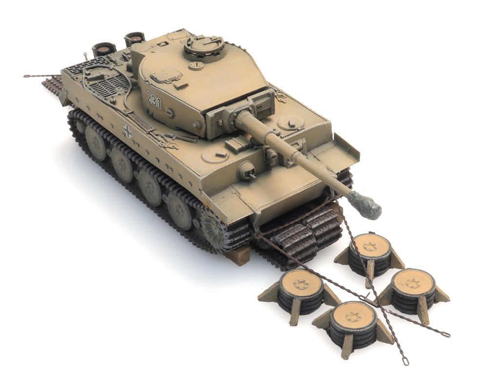 Artitec Tiger I Eisenbahntransport gelb H0 Modelleisenbahn
