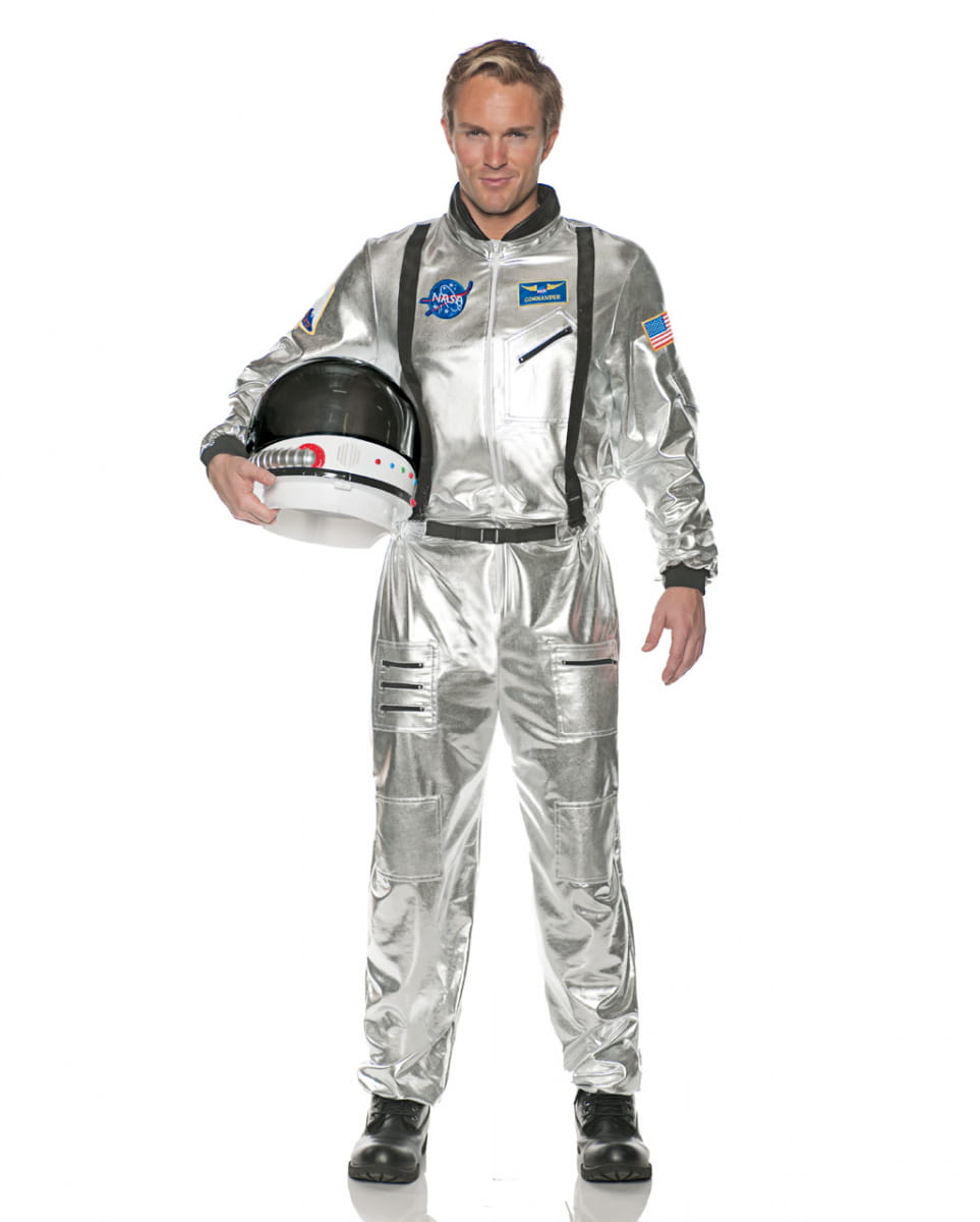 Astronauten Männerkostüm silber
