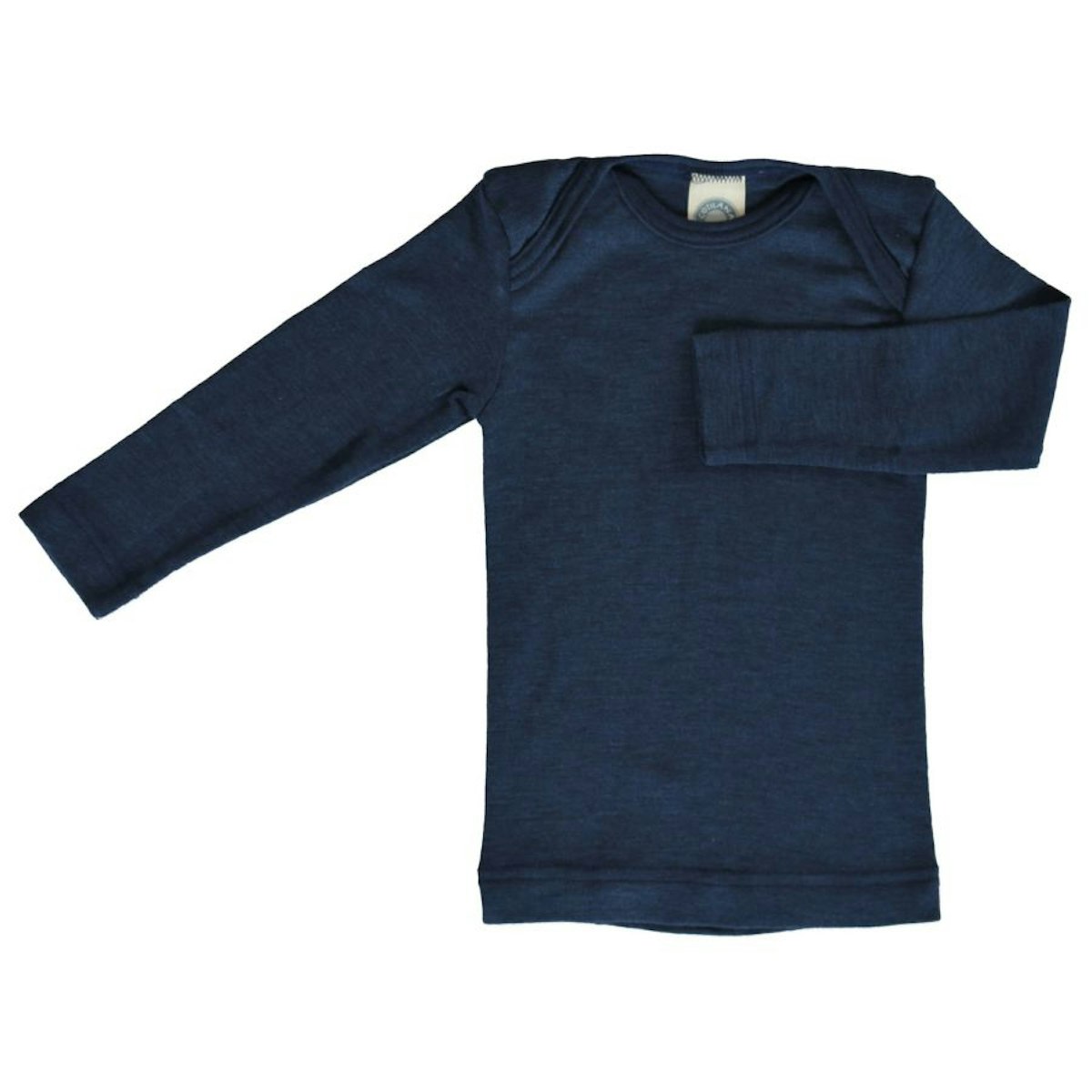 Atmungsaktives Wolle Seide Shirt marine 128