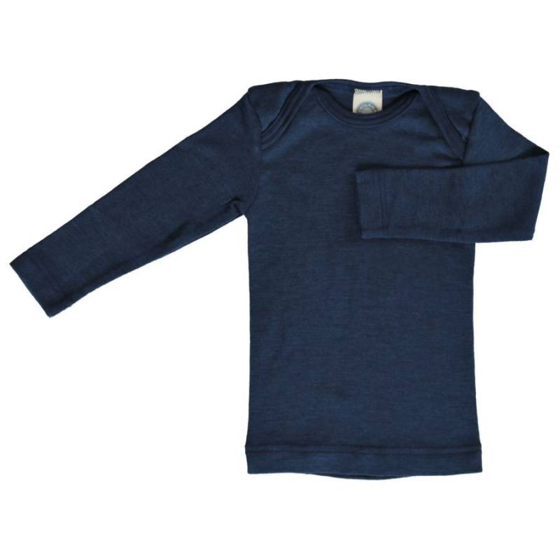 Atmungsaktives Wolle Seide Shirt marine 128 Atmungsaktives Wolle Seide Shirt marine 128