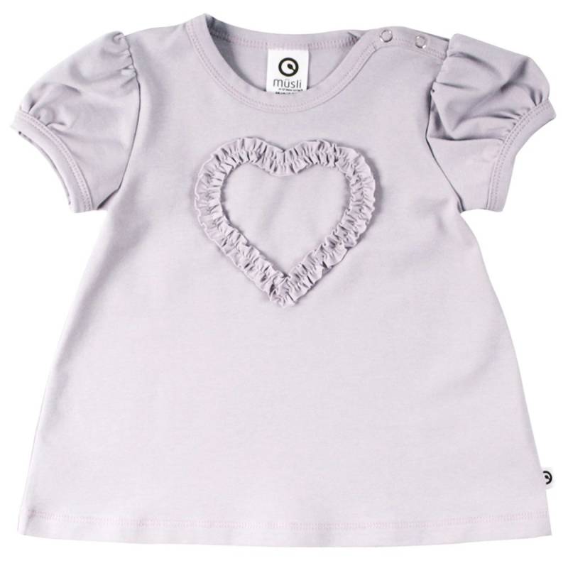 Ausgestelltes T-Shirt Herz in hellem lila 80