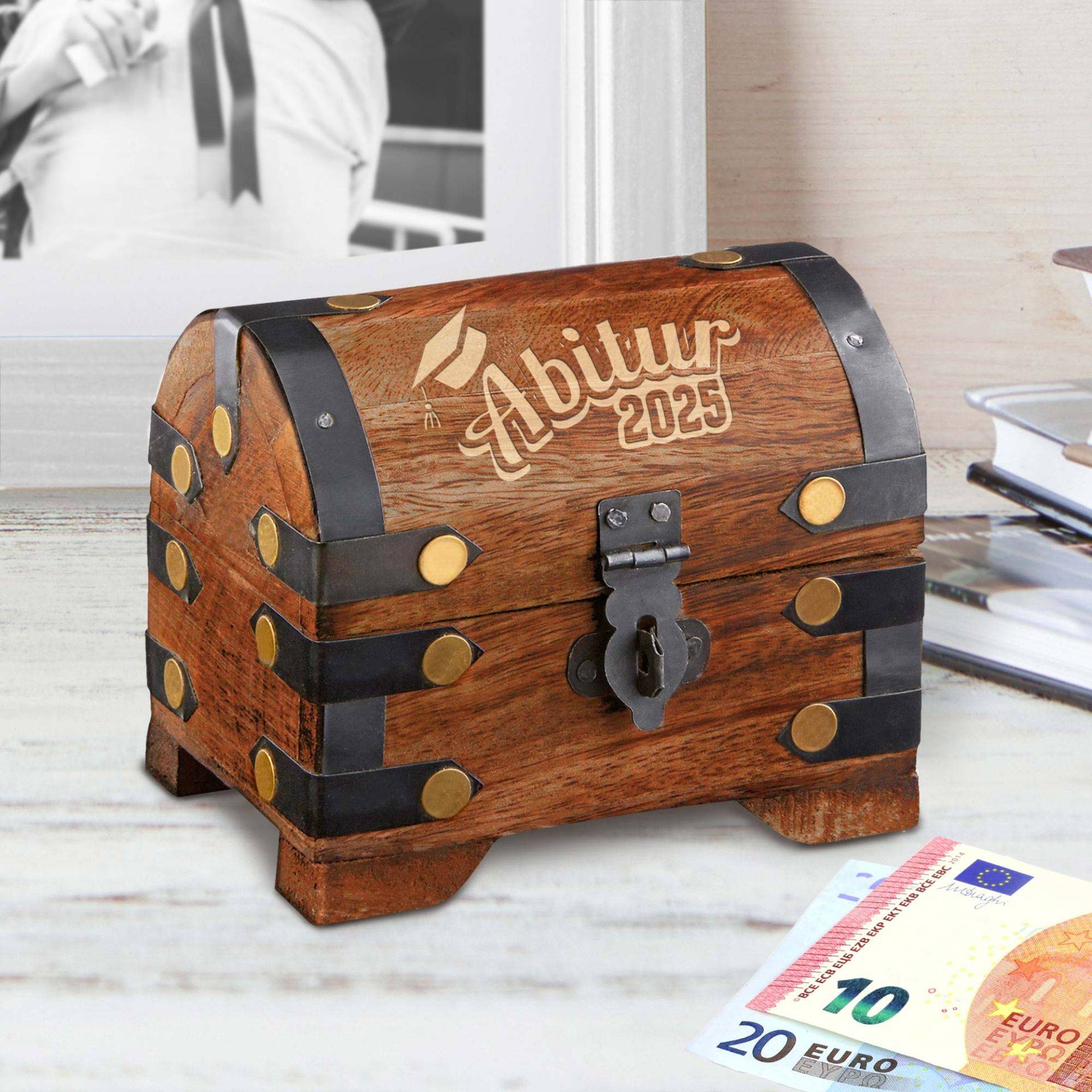 Mini Geld Schatztruhe zum Abitur Dunkel Mini Geld Schatztruhe zum Abitur Dunkel von Monsterzeug