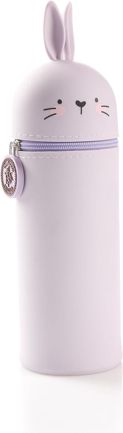 BELLTRADE Silikon Federmäppchen Sweet Animal Hase violett