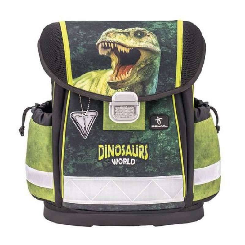 BELMIL Schulranzen CLASSY Set 4 tlg für Jungen, Belmil Designs Dinosaur World 2