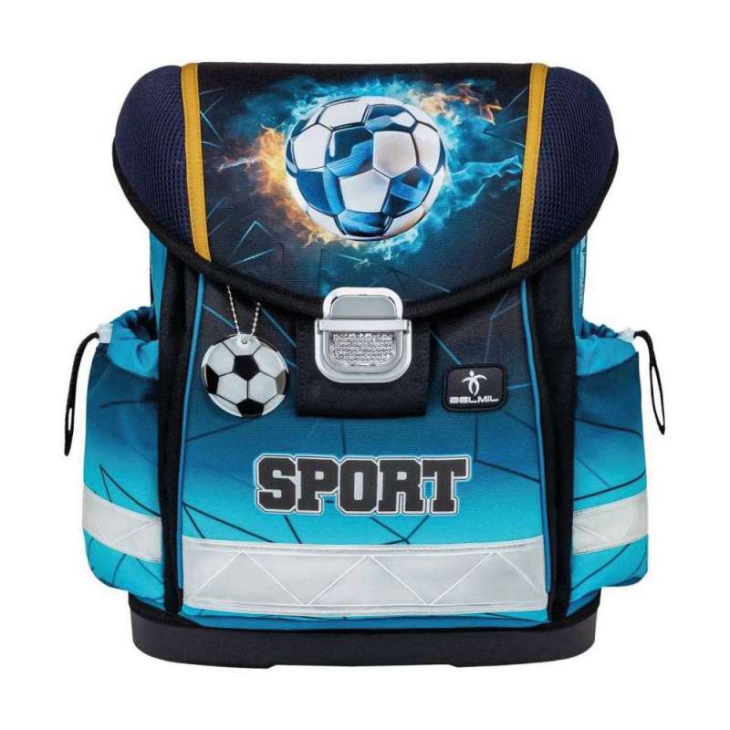 BELMIL Schulranzen CLASSY Set 4 tlg für Jungen, Belmil Designs Fire Football BELMIL Schulranzen CLASSY Set 4 tlg für Jungen, Belmil Designs Fire Football