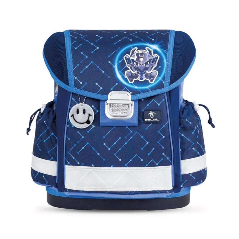 BELMIL Schulranzen CLASSY Set 4 tlg für Jungen, Belmil Designs Navy Blue Tech