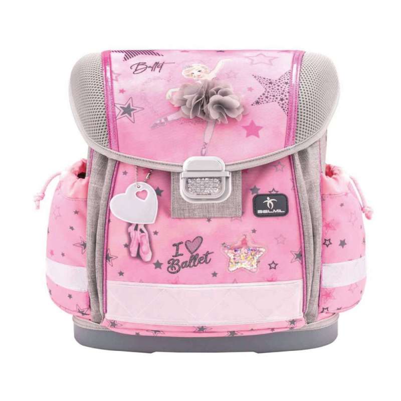 BELMIL Schulranzen CLASSY Set 4 tlg für Mädchen, Belmil Designs Ballet Light Pink