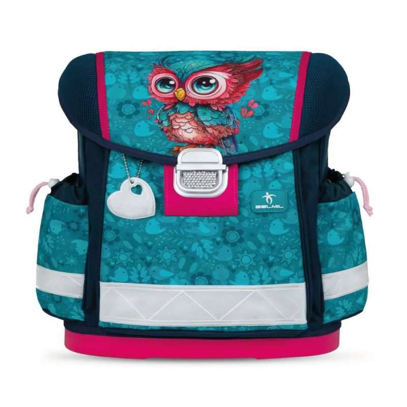 BELMIL Schulranzen CLASSY Set 4 tlg für Mädchen, Belmil Designs Cute Owl