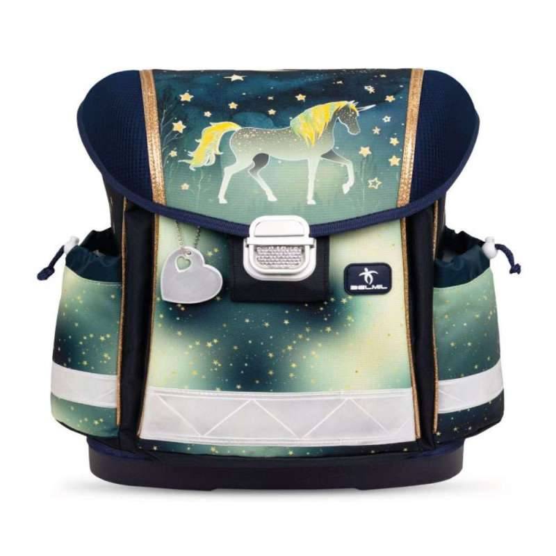 BELMIL Schulranzen CLASSY Set 4 tlg für Mädchen, Belmil Designs Sparkling Unicorn